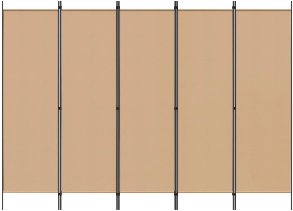 5-Panelis kambario skydas Smėlio 250 x 180 cm Audinys