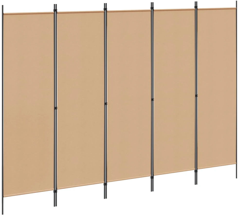 5-Panelis kambario skydas Smėlio 250 x 180 cm Audinys