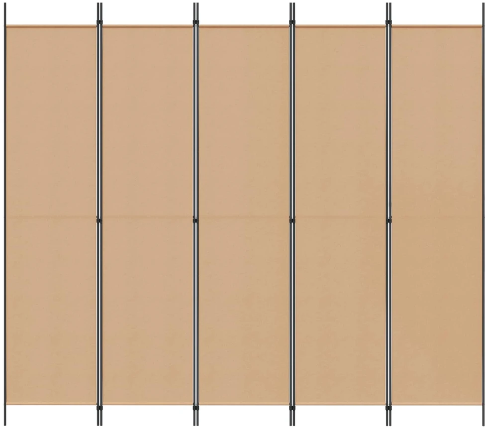 5-Panelis kambario skydas Smėlio 250 x 220 cm Audinys