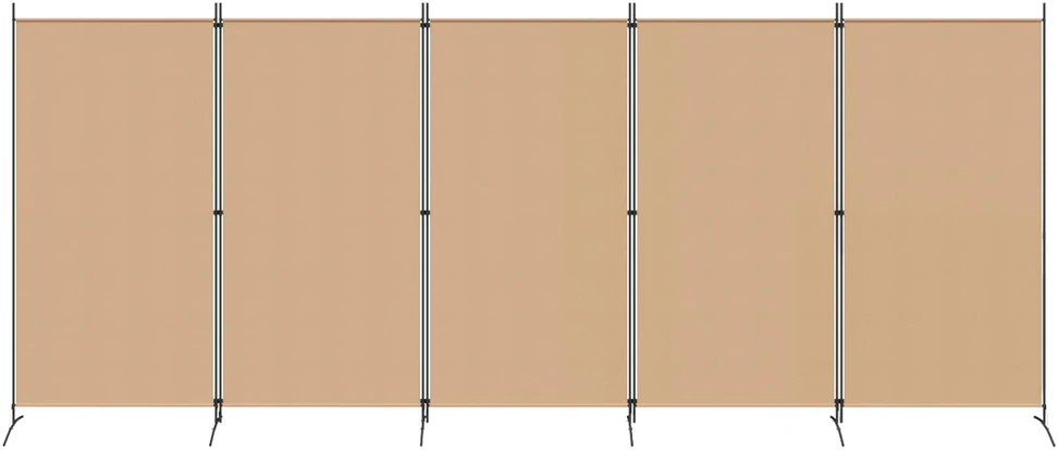 5-Panelis kambario skydas Smėlio 433 x 180 cm Audinys