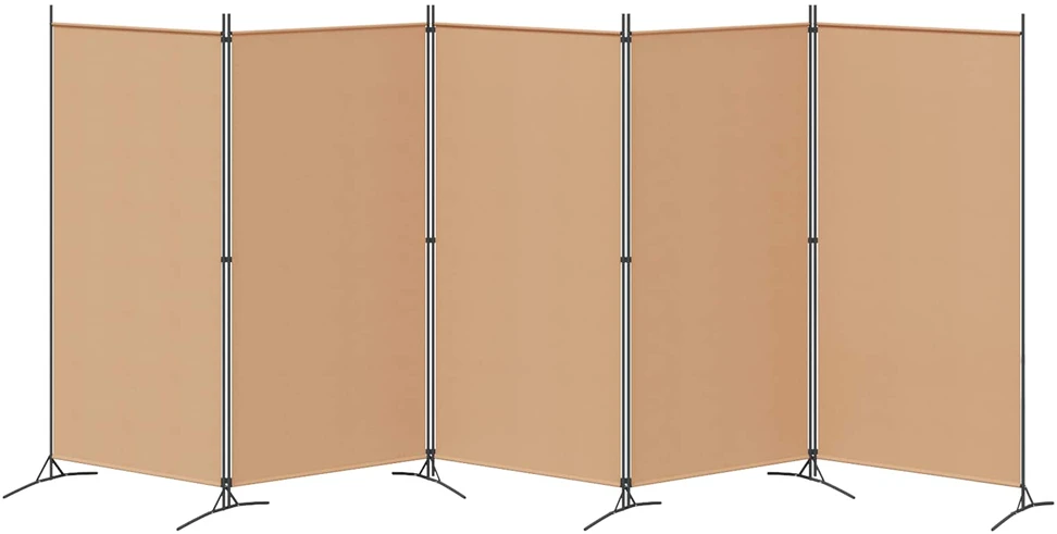 5-Panelis kambario skydas Smėlio 433 x 180 cm Audinys