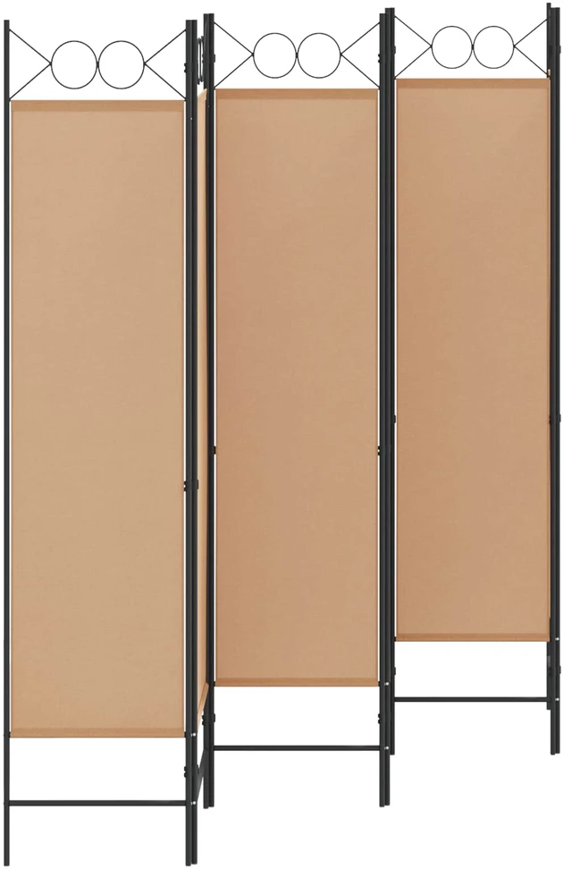 6-skydelio kambario pertvara Smėlio 240 x 180 cm Audinys