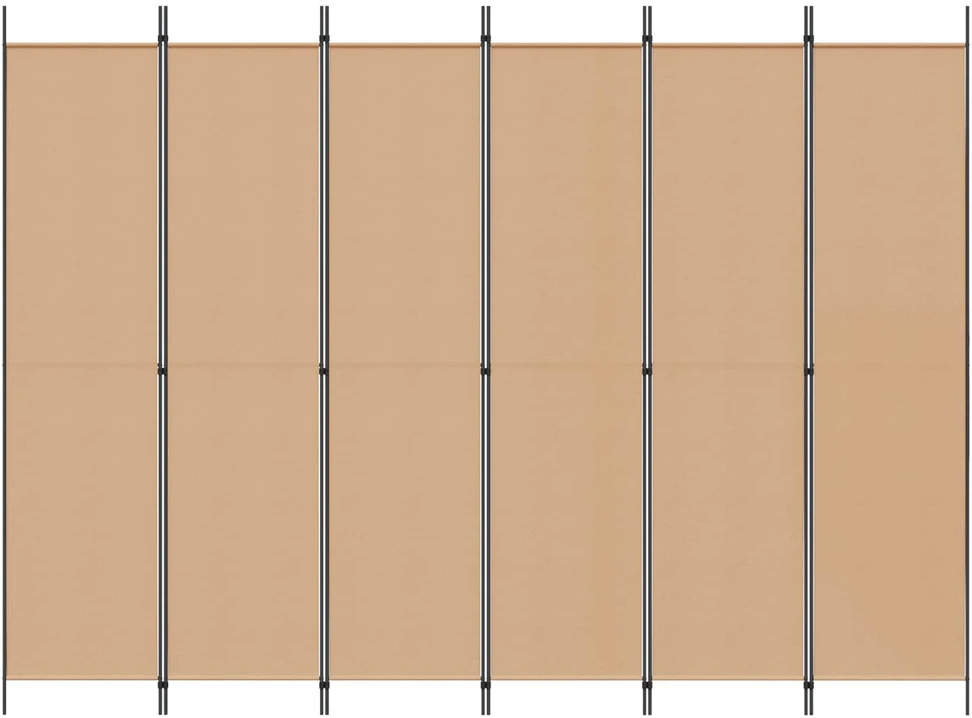 6-skydelio kambario pertvara Smėlio 300 x 220 cm Audinys
