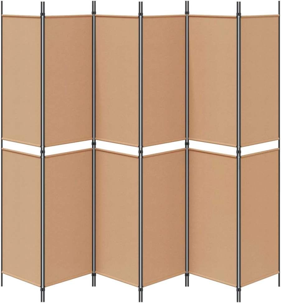 6-skydelio kambario pertvara Smėlio 300 x 220 cm Audinys