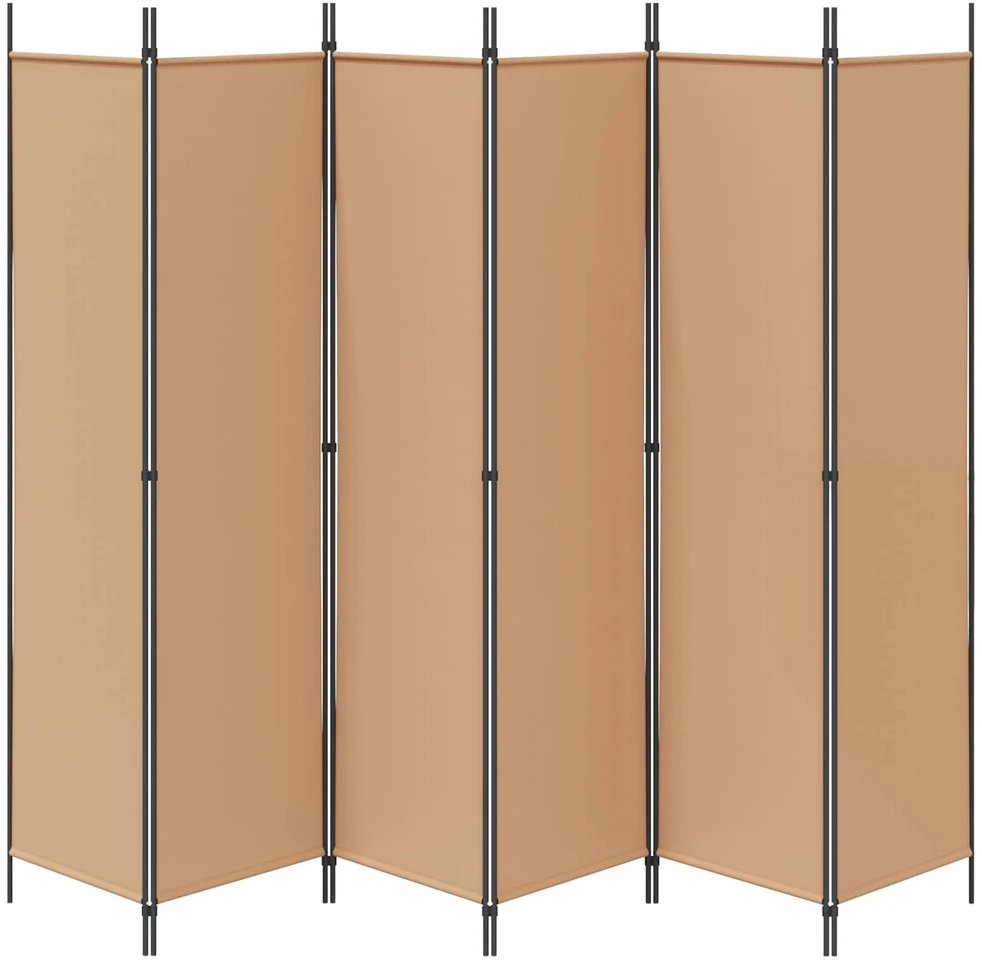 6-skydelio kambario pertvara Smėlio 300 x 200 cm Audinys