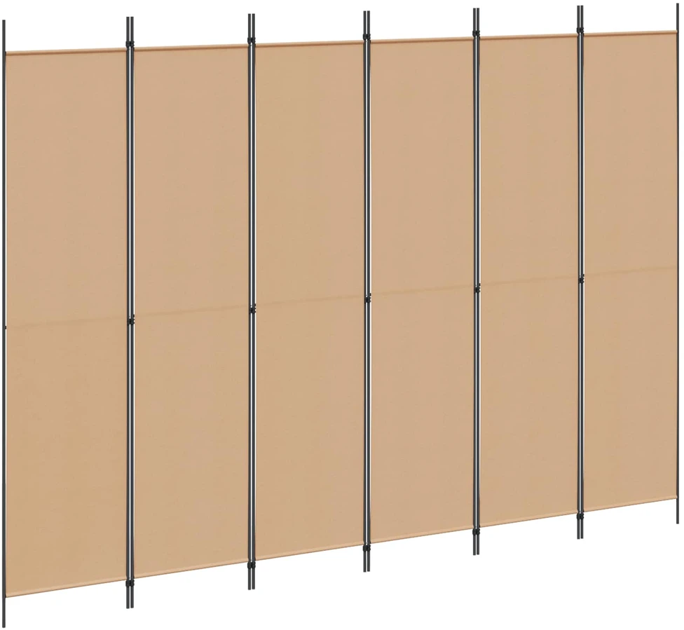 6-skydelio kambario pertvara Smėlio 300 x 220 cm Audinys