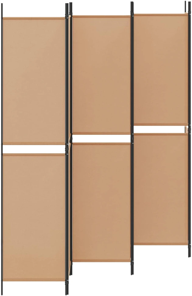 6-skydelio kambario pertvara Smėlio 300 x 220 cm Audinys