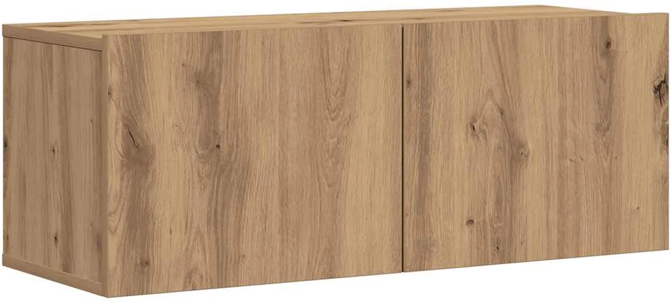 TV staliukas 7 dalių sieninis televizoriaus spintelės komplektas Artisan Oak