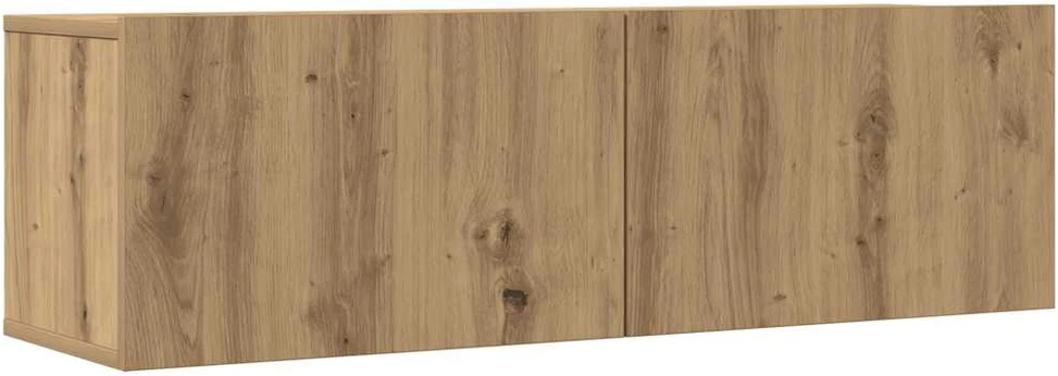 TV staliukas 7 dalių sieninis televizoriaus spintelės komplektas Artisan Oak