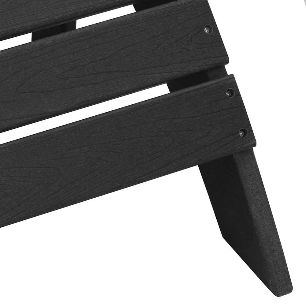 Adirondack kėdė Juoda HDPE