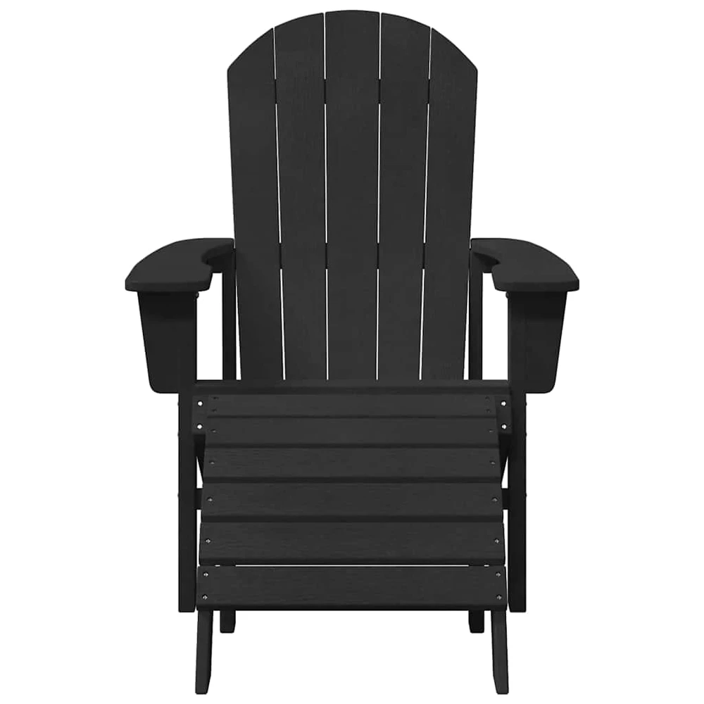Adirondack kėdė Juoda HDPE