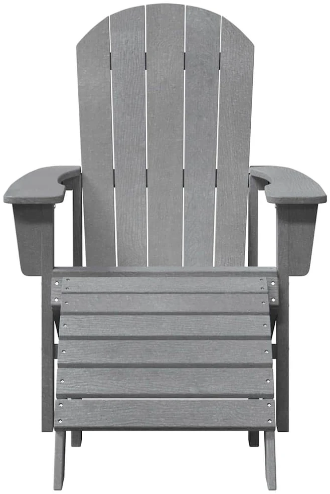 Adirondack kėdė Šviesiai pilka HDPE