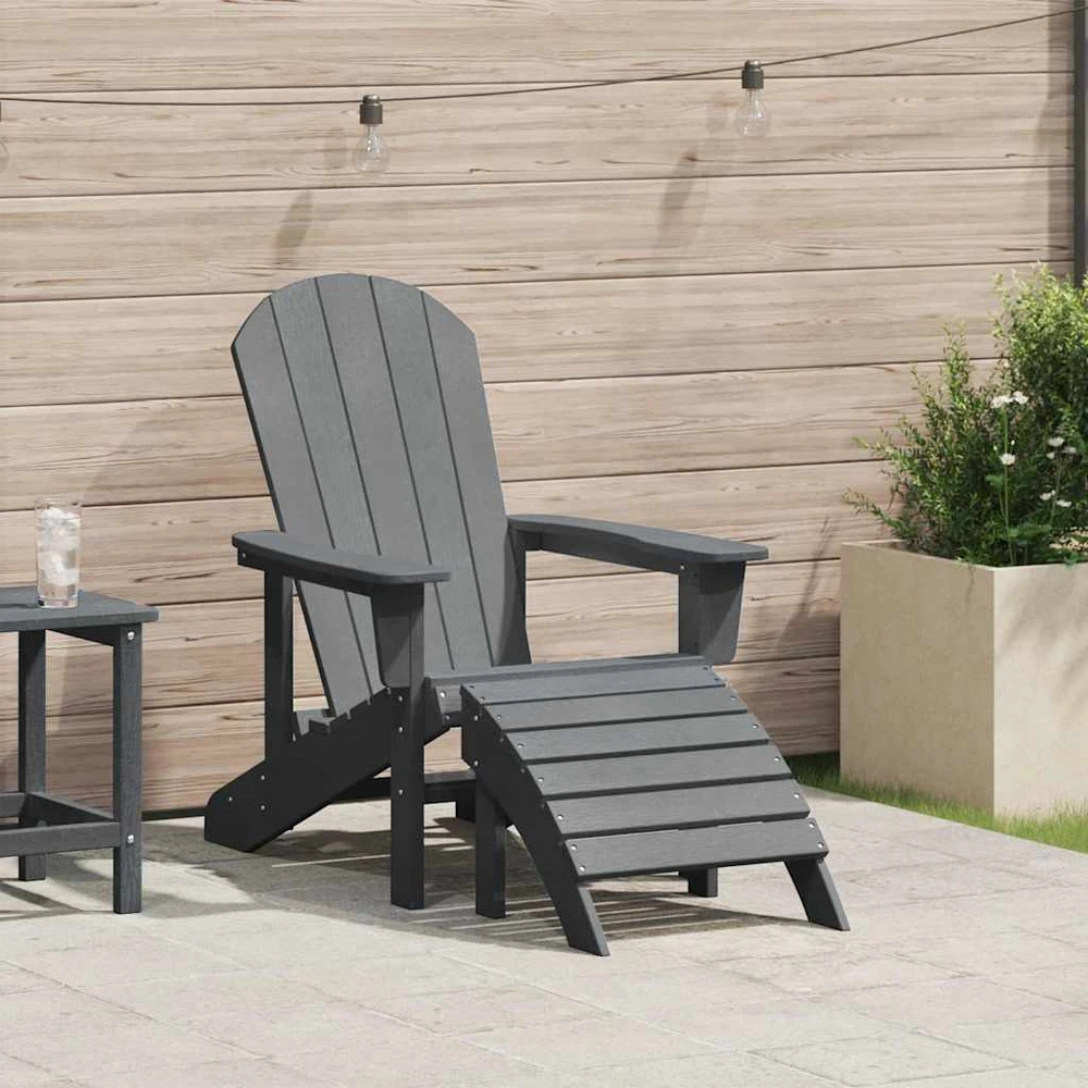 Adirondack kėdė Šviesiai pilka HDPE