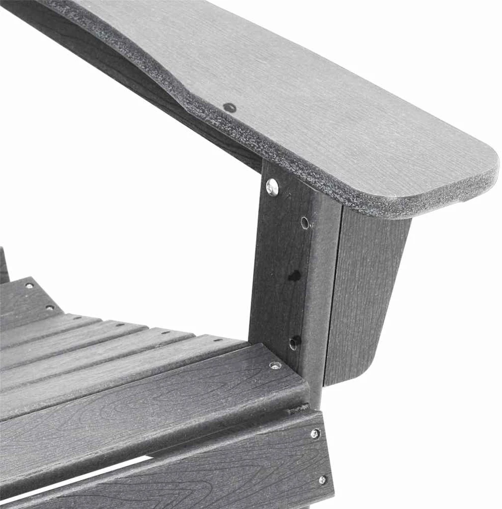 Adirondack kėdė Šviesiai pilka HDPE