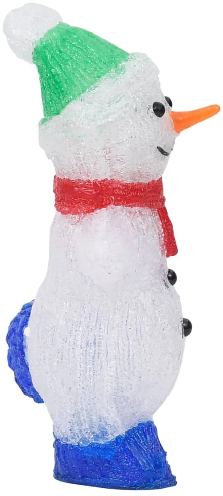 Akrilinė kalėdinė LED dekoracija sniego senis, 30cm
