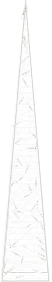 Akrilinė LED dekoracija kūgis, mėlynos spalvos, 90cm