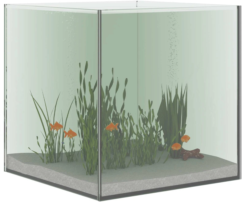 Akvariumas su saugykla Skaidrus 30 x 30 x 30 cm Stiklas