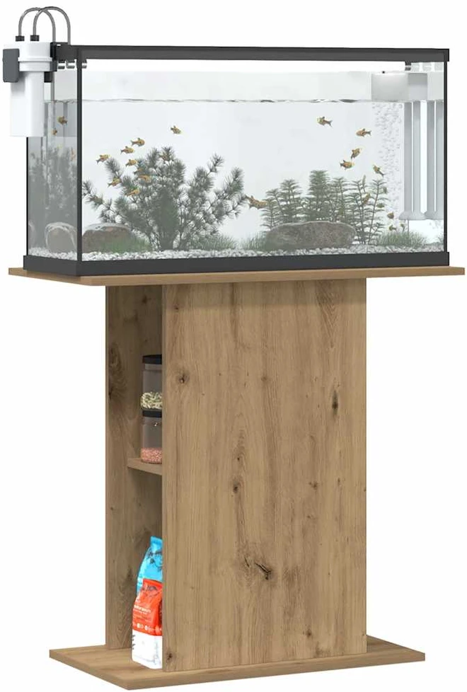Akvariumo stovas, ąžuolo spalvos, 36x75x72,5 cm, inžinerinė mediena