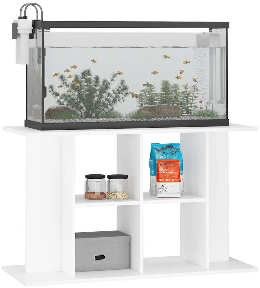 Akvariumo stovas, baltos spalvos, 100x40x60cm, apdirbta mediena