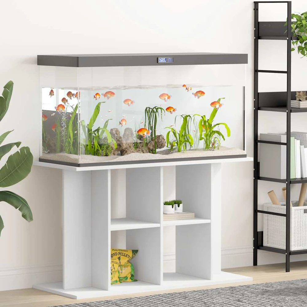 Akvariumo stovas, baltos spalvos, 100x40x60cm, apdirbta mediena