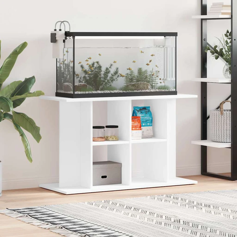 Akvariumo stovas, baltos spalvos, 100x40x60cm, apdirbta mediena