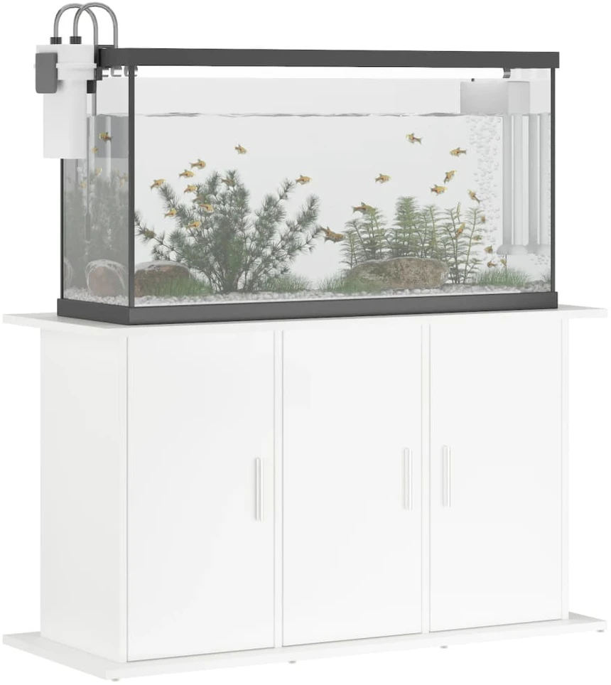 Akvariumo stovas, baltos spalvos, 101x41x58cm, apdirbta mediena