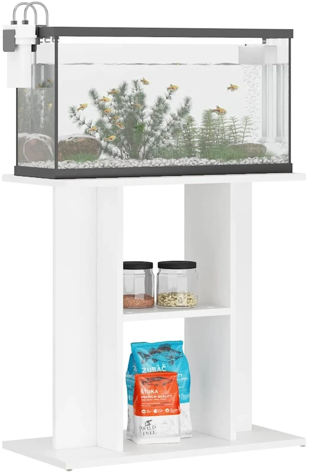 Akvariumo stovas, baltos spalvos, 60x30x60cm, apdirbta mediena