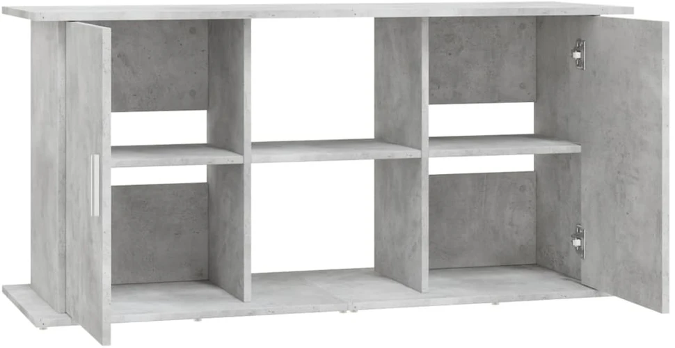 Akvariumo stovas, betono pilkas, 121x41x58cm, apdirbta mediena