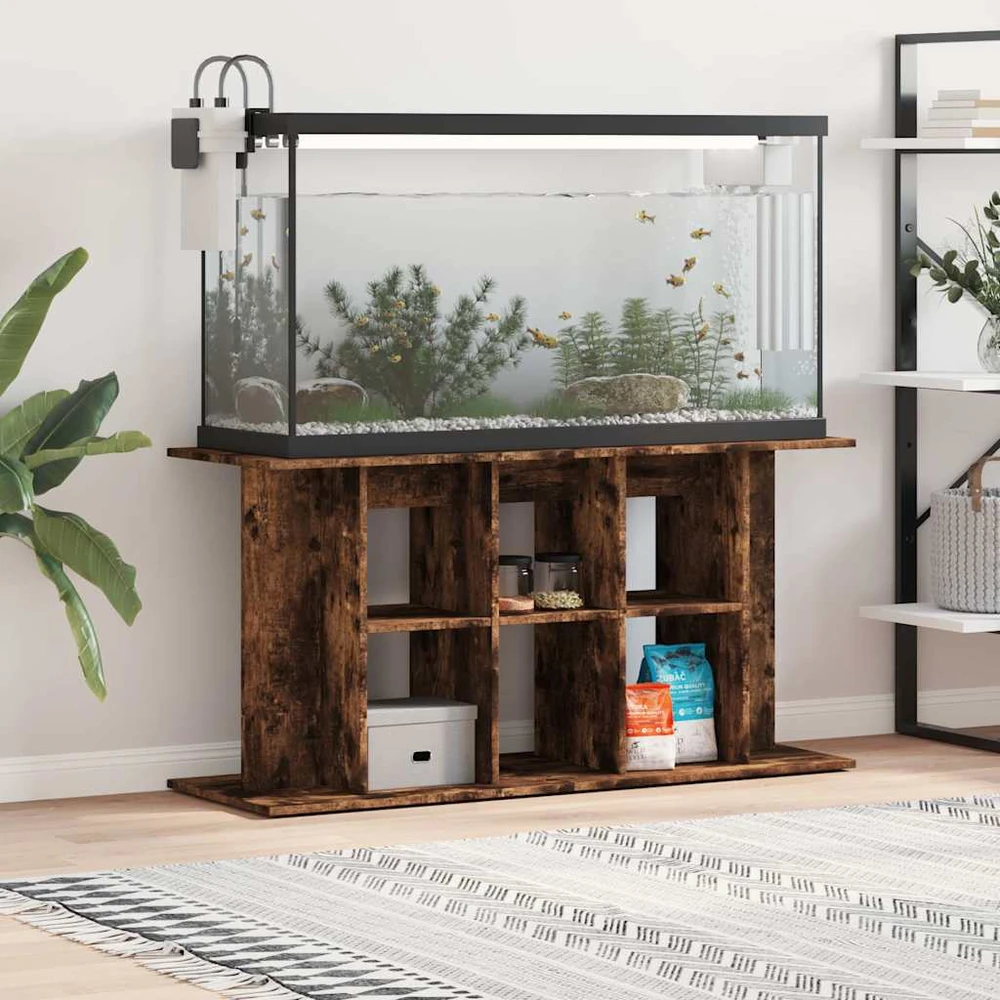 Akvariumo stovas, dūminio ąžuolo, 120x40x60cm, apdirbta mediena
