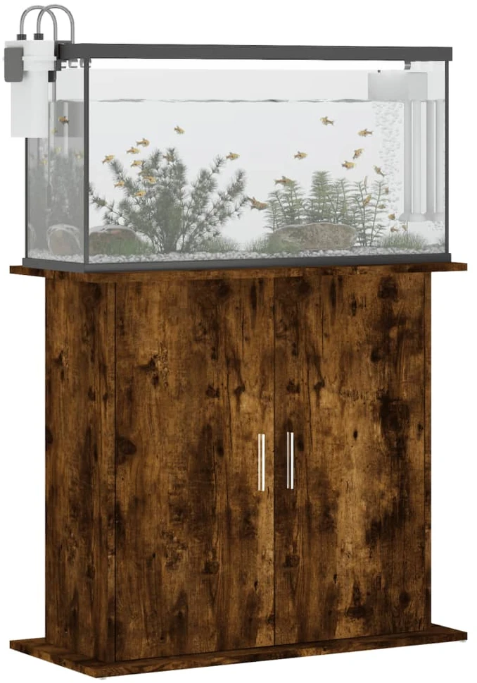 Akvariumo stovas, dūminio ąžuolo, 81x36x73cm, apdirbta mediena