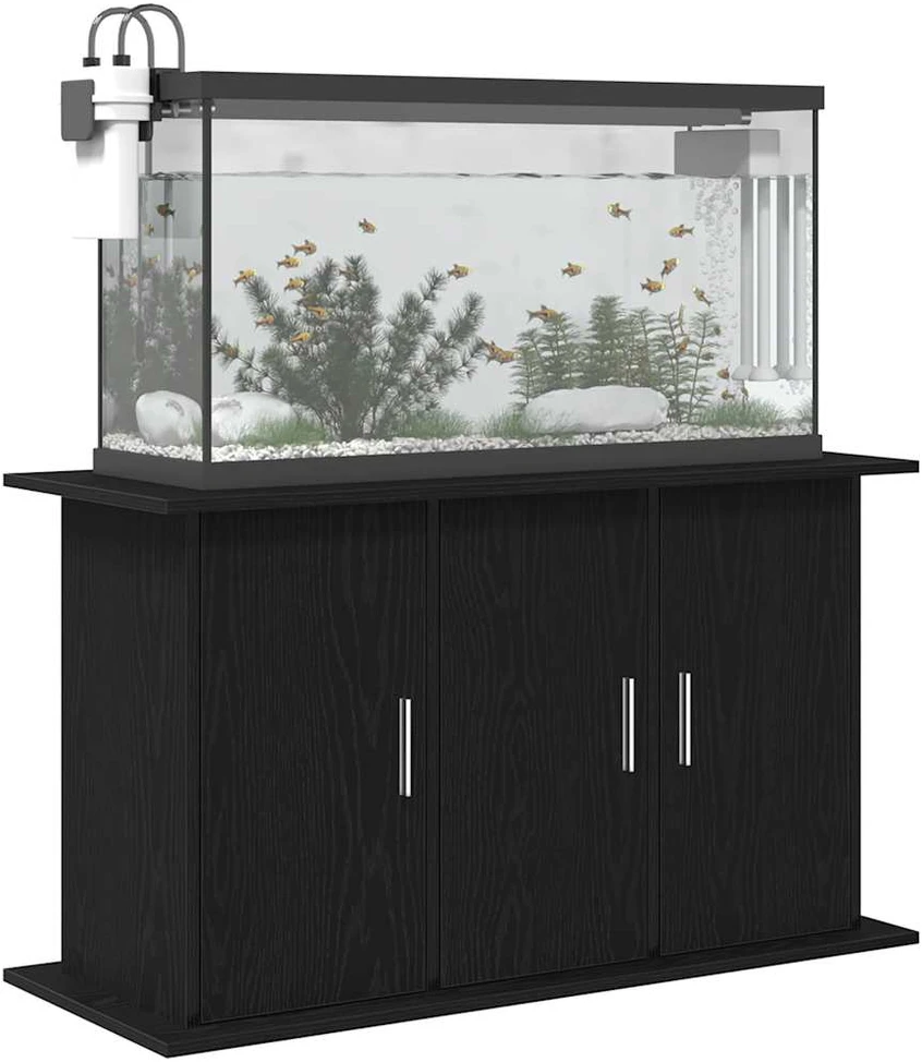 Akvariumo stovas, juodo ąžuolo spalvos, 101x41x58cm, inžinerinė mediena