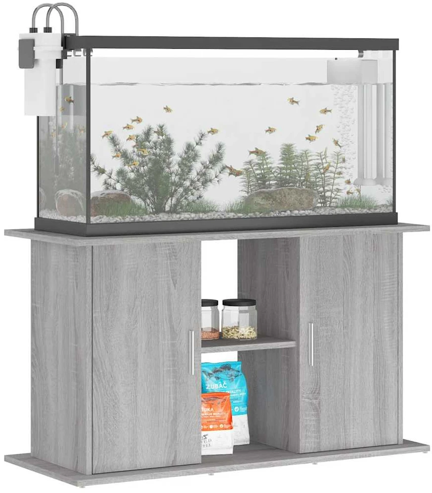 Akvariumo stovas, pilkas ąžuolo, 101x41x58cm, apdirbta mediena