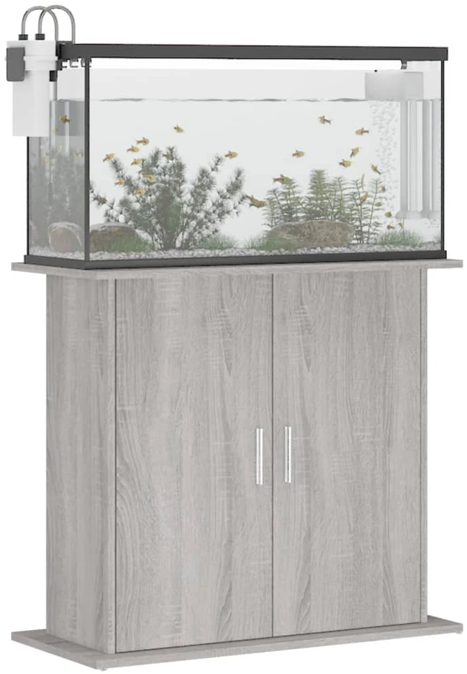 Akvariumo stovas, pilkas ąžuolo, 81x36x73cm, apdirbta mediena