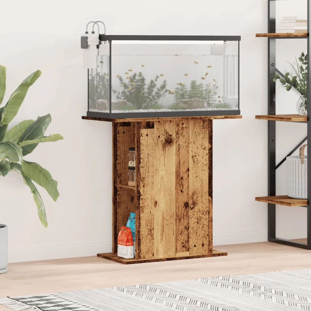 Akvariumo stovas, senos medienos, 36x75x72,5 cm, inžinerinė mediena