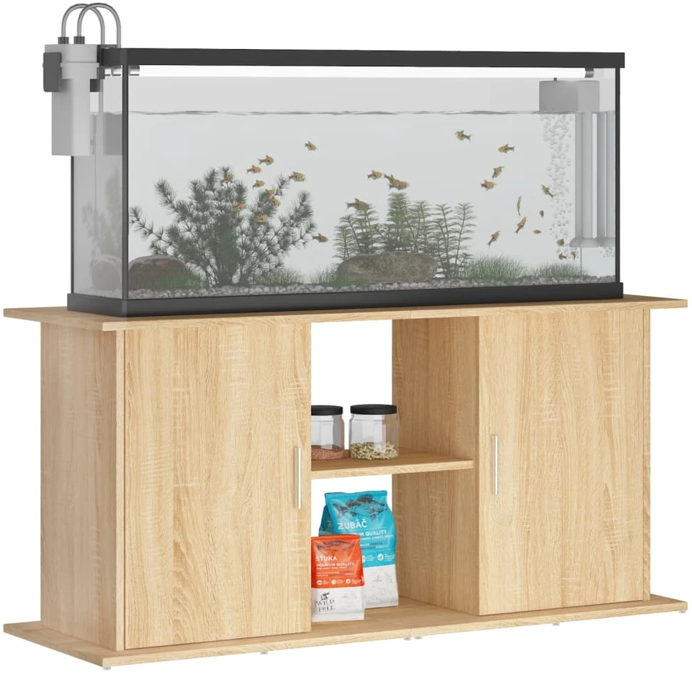 Akvariumo stovas, sonoma ąžuolo, 121x41x58cm, apdirbta mediena