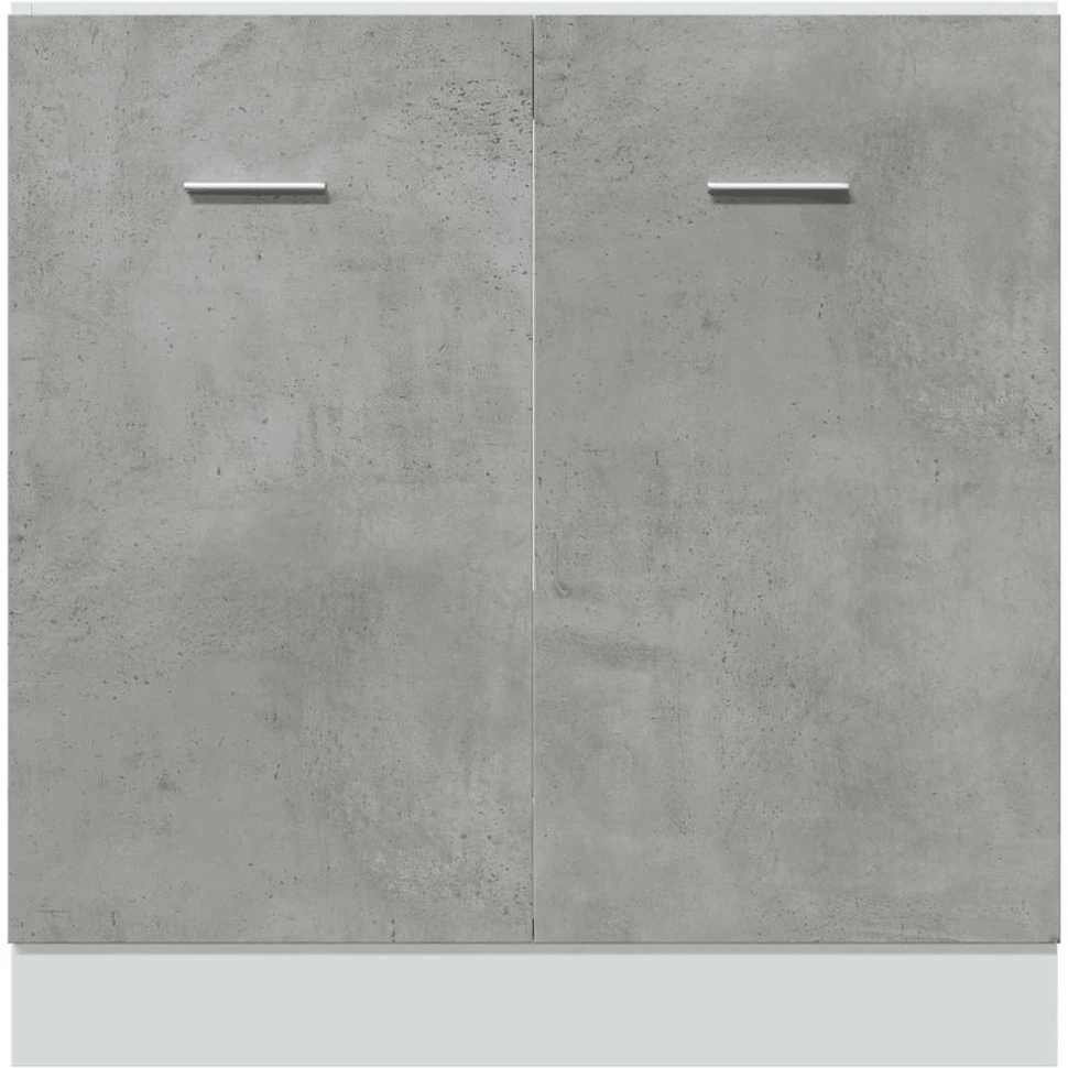 Apatinė spintelė praustuvui, pilkos spalvos, 80x46x81,5cm, MDP