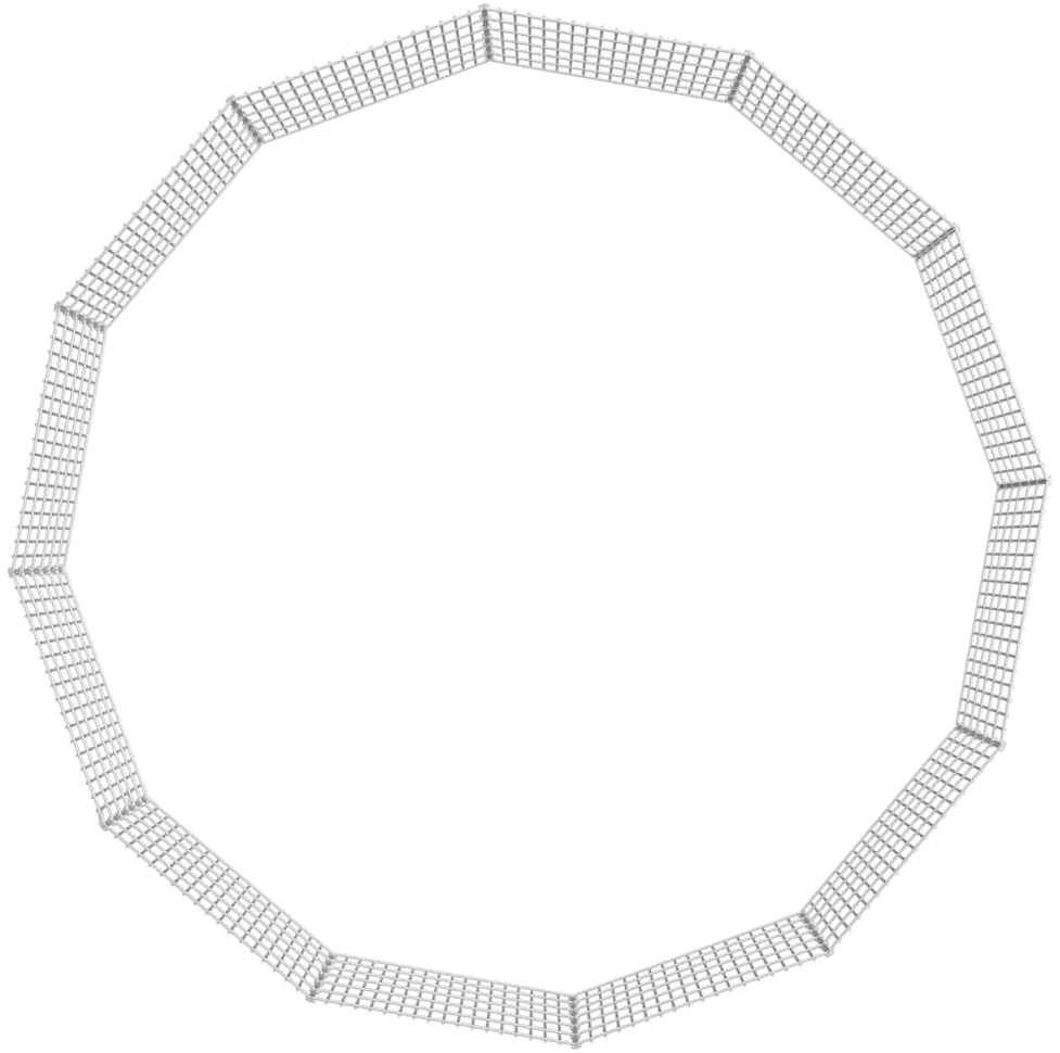 Aptvaras gyvūnams, 12 segmentų, 54x60cm, galvanizuota geležis
