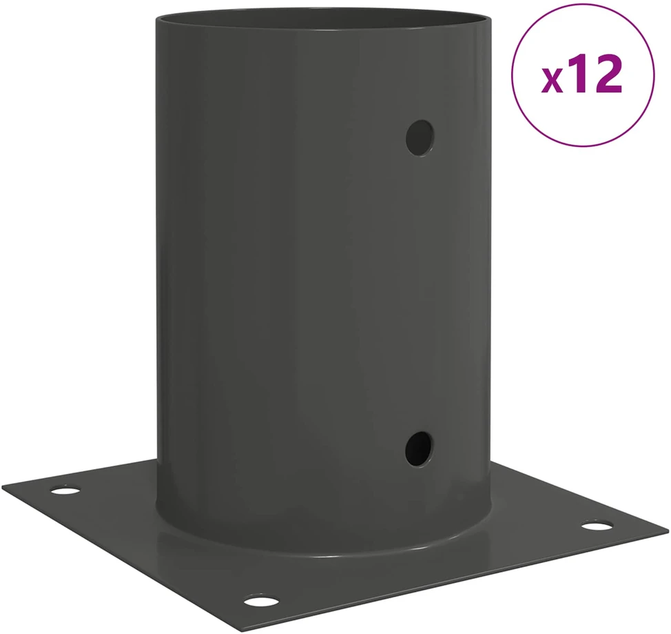 Apvalus žemės inkaras 12 vnt. Antracito 15 x 15 x 15 cm Metalas