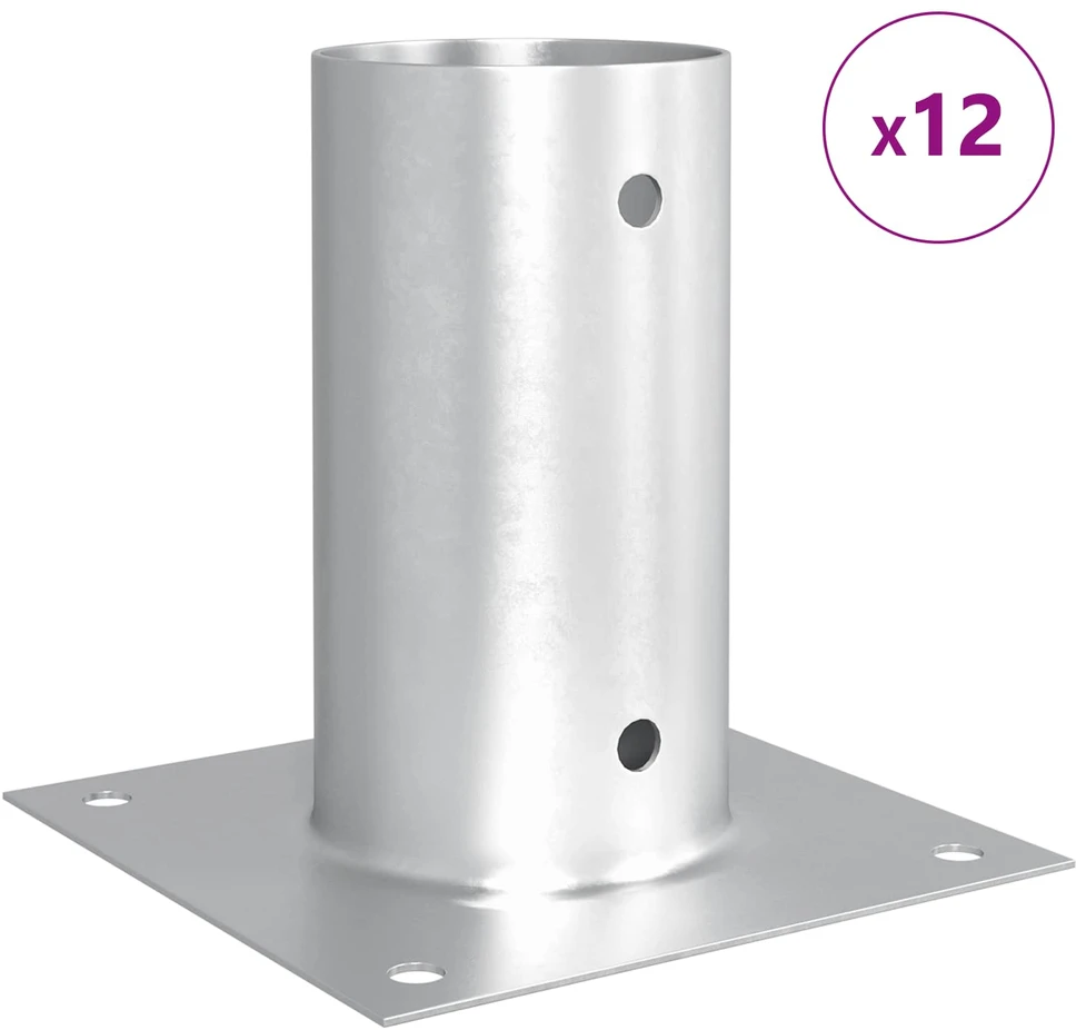 Apvalus žemės inkaras 12 vnt. Sidabrinė 15 x 15 x 15 cm Metalas