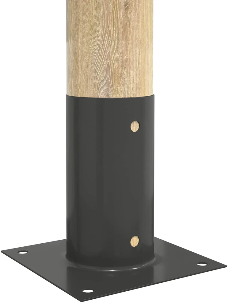 Apvalus žemės inkaras 4 vnt. Antracito 15 x 15 x 15 cm Metalas