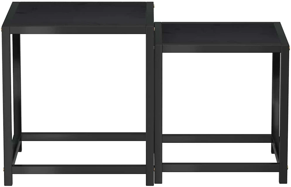 Arbatos staliukai, 2vnt., juodos spalvos, MDF