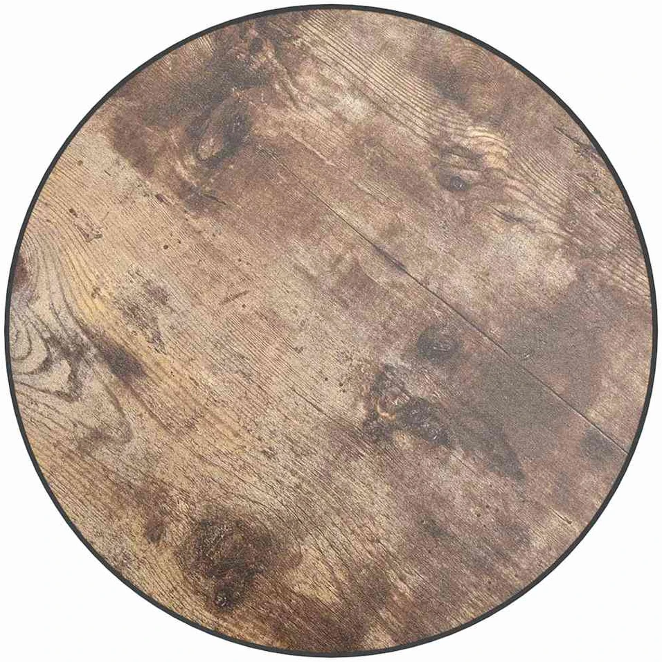 Arbatos staliukas, juodas ir geltonas, 35cm skersmens, MDF