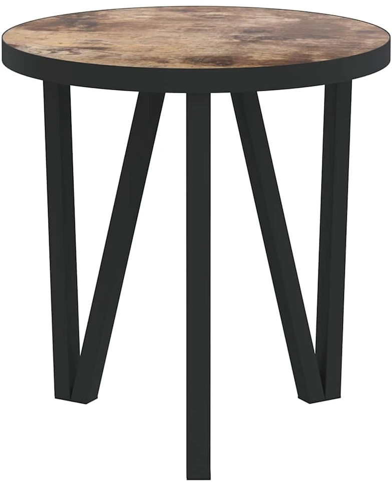 Arbatos staliukas, juodas ir geltonas, 35cm skersmens, MDF