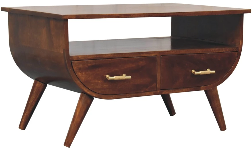 Artisan Furniture Agra mango medienos kavos staliukas, kaštono atspalvio