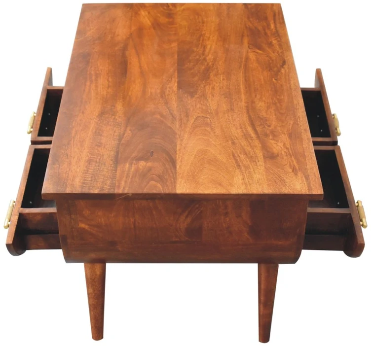Artisan Furniture Agra mango medienos kavos staliukas, kaštono atspalvio