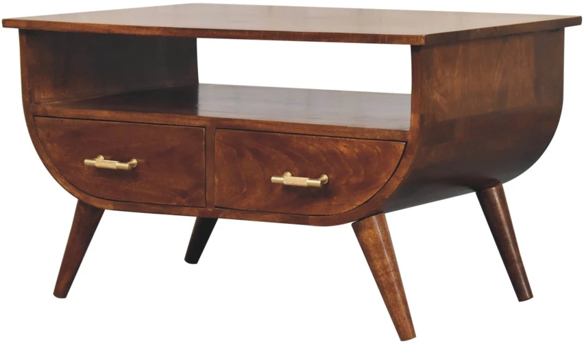 Artisan Furniture Agra mango medienos kavos staliukas, kaštono atspalvio