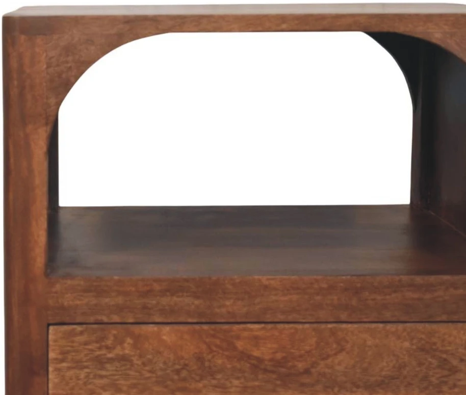 Artisan Furniture Arc-Line mango medienos naktinis staliukas