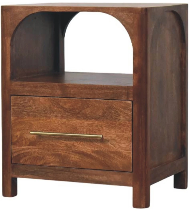 Artisan Furniture Arc-Line mango medienos naktinis staliukas