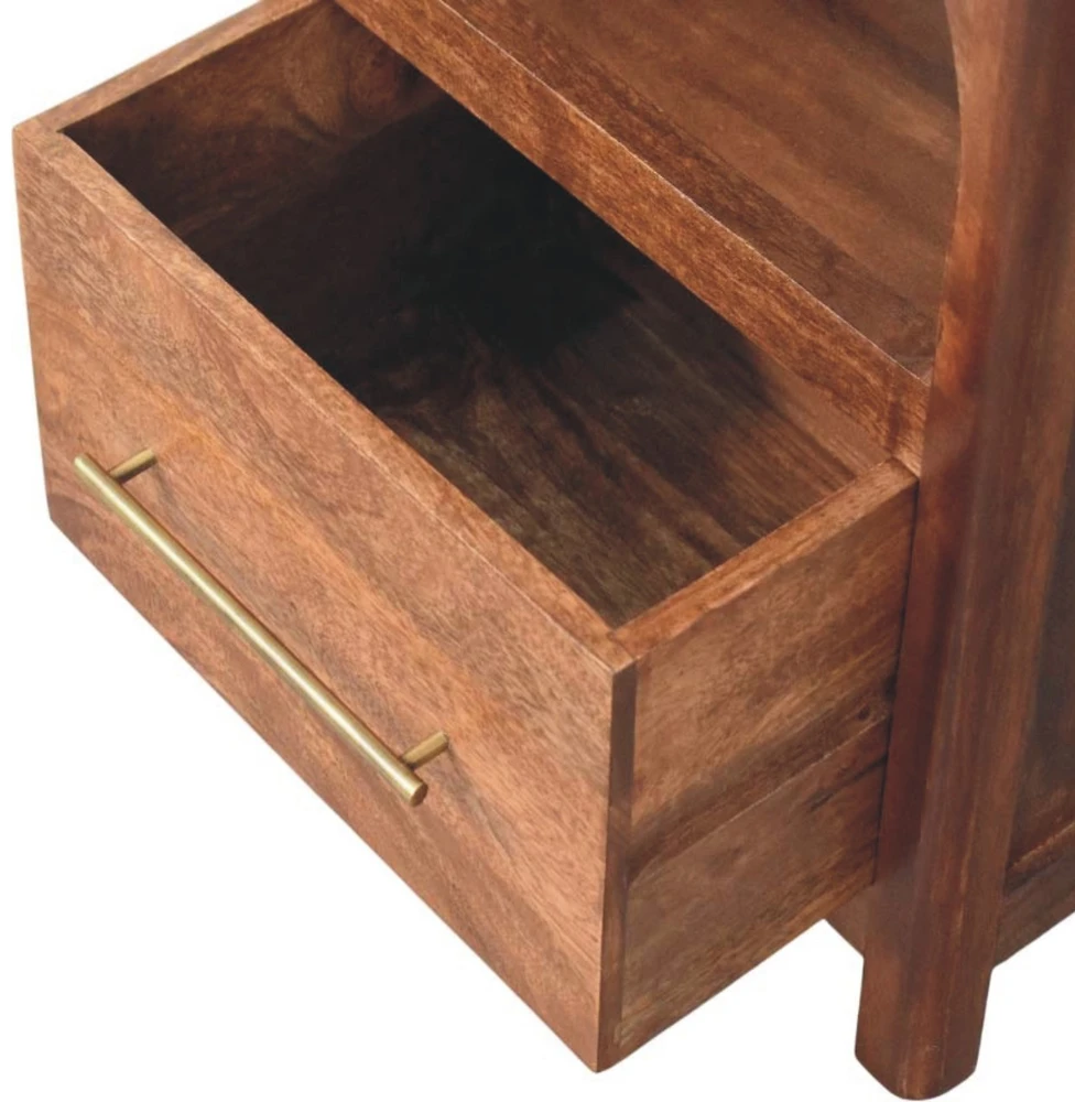 Artisan Furniture Arc-Line mango medienos naktinis staliukas