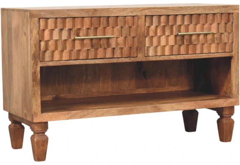 Artisan Furniture Arno Shoe Storage mango medienos batų spintelė, tikmedžio atspalvio